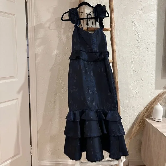 V Chapman Violet Dress in Navy Size 6 - Picture 3 of 7